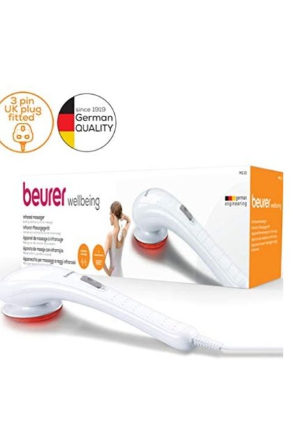 Deep Tissue Massager Handheld Massager Neck and Back Massager with Heat 3 Interchangeable Attachments Soothing Vibration Massage MG21