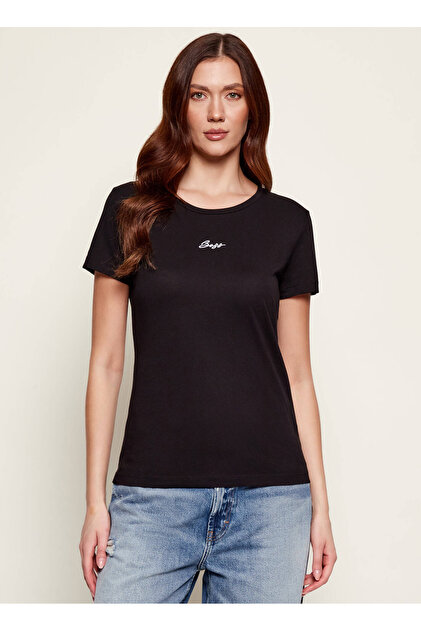 BOSS Bisiklet Yaka Siyah Kadın T-Shirt 50554696 - Fiyatı, Yorumları