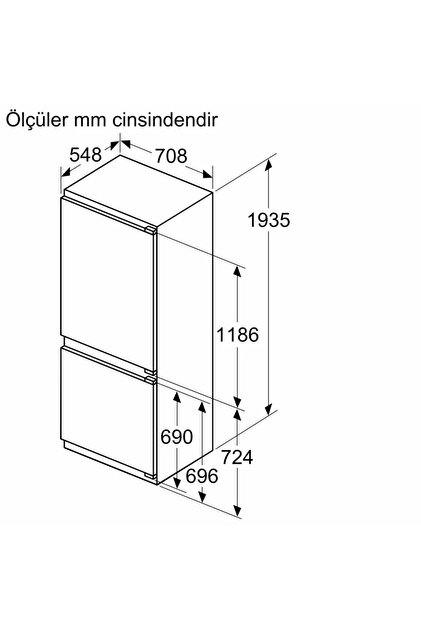 Siemens KB96NADD0 / iQ500 Alttan Donduruculu Ankastre Buzdolabı