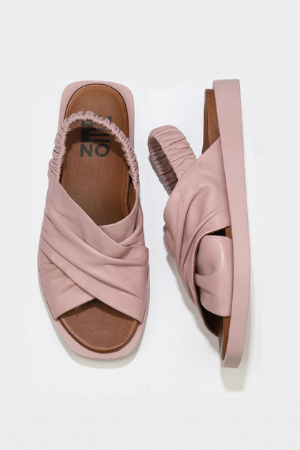 Dusty Rose Leather Women's Sandals 01Wu3309