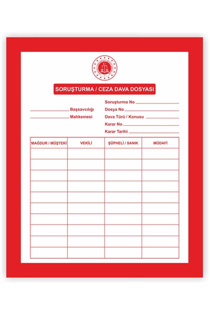 Lawyer Investigation Criminal Case Icra File Red 1stQuality 300 Pack