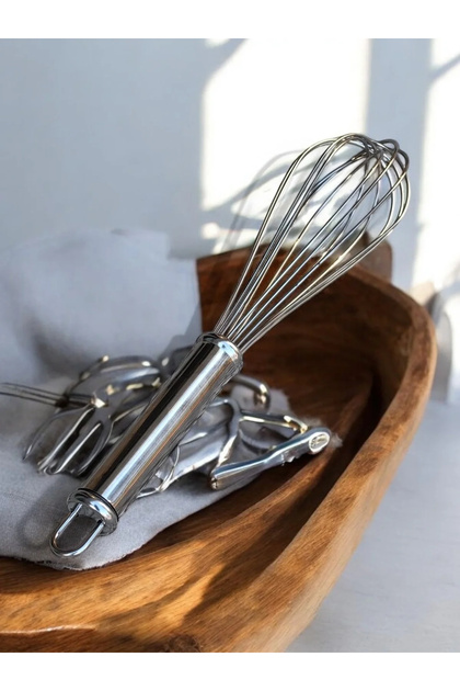 Paslanmaz Çelik Metal Saplı El Çırpıcısı (Blender) (Büyük Boy)