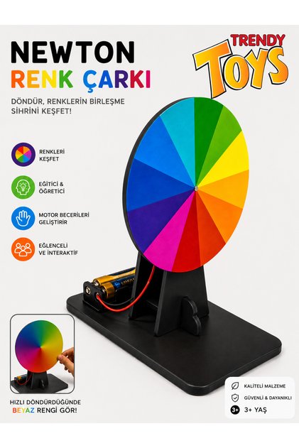 Newton Renk Çarkı Deney Seti ( Pil Dahil )