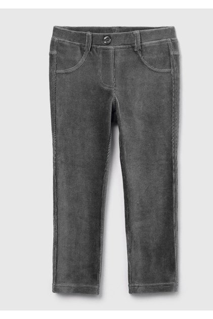 Girl child gray Corded Fabric velvet tights