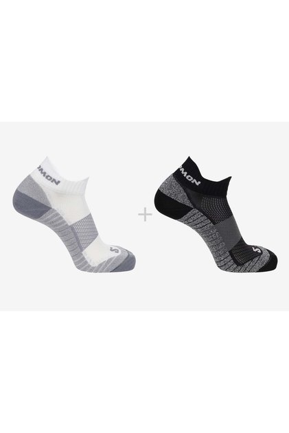 جوارب LC2093600 Aero Ankle عبوة من قطعتين للجنسين باللونين الأسود والأبيض