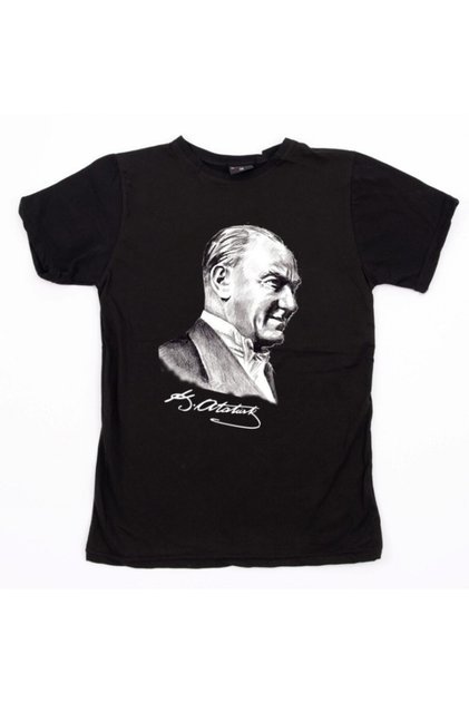 Ataturk Portrait T-shirt / Back Signed (relax Fit) / 9xl / 8xl / 7xl / 6xl / 5xl / 4xl / 3xl