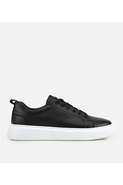 Derimod Erkek Siyah Bağcıklı Deri Sneaker 25SFD6881FT - Fiyatı