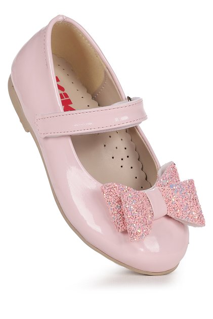 Babe Patent Leather Velcro Bowknot Girls' Ballerina Shoes
