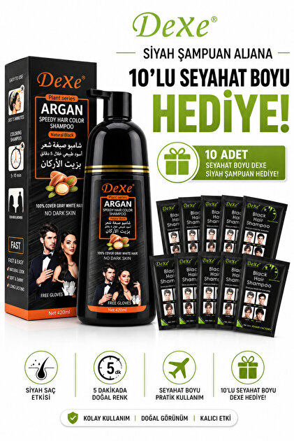 Dexe Black Hair Shampoo – 8 Dakikada Etkili Saç Siyahlaştırıcı