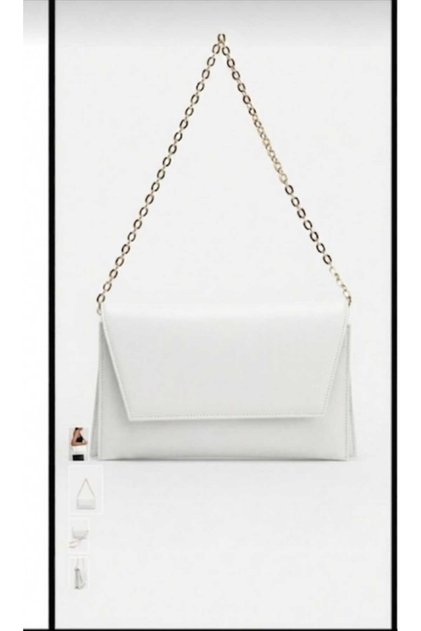 Women's Chain Strap Hand and Shoulder Bag White