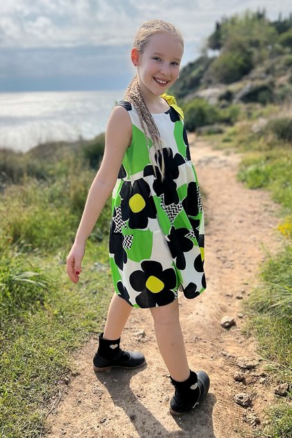 Girl's Dress - Dsl0178 Big Daisies
