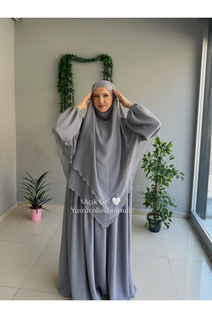Ayrobin Dress and Long Soufflé 2-Piece Set