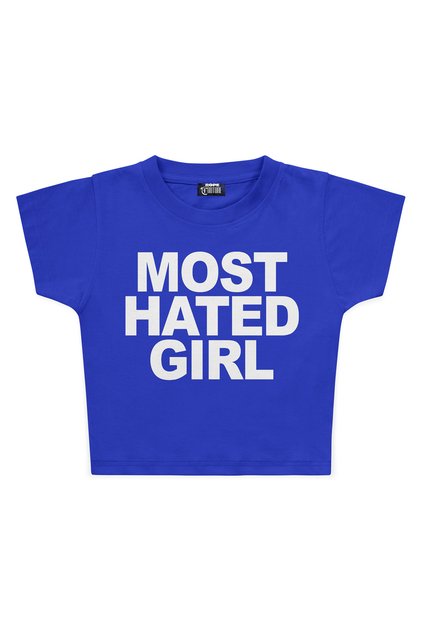 Most Hated Girl Printed Crop T-Shirt