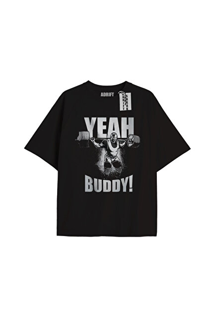 Adrift Kod Presss Unisex Siyah Yeah Buddy Gym Spor Ronnie Coleman