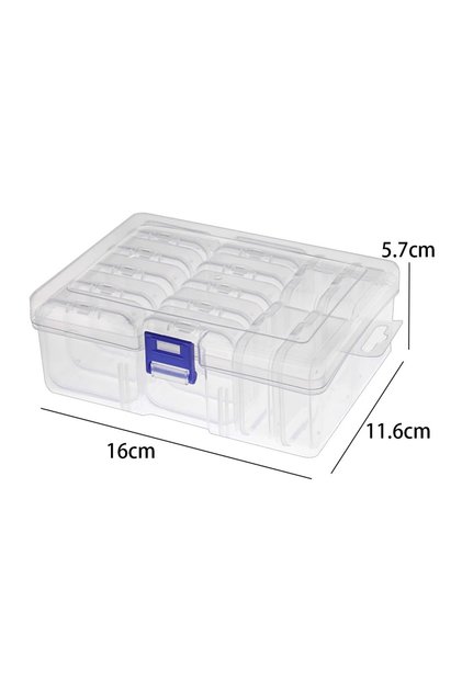 14PCS (1 box) 30/14x Clear Rhinestone Boxes Plastic Organizer 5D Nail Art Accessories Containers Art
