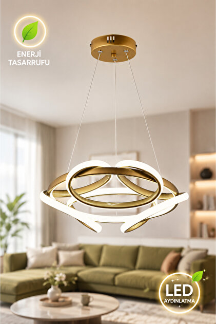 Venüs Ledli Avize -Antik •• Led Avize Salon Avize Tavan Avizesi Modern Avize Dekoratif Tavan Aydınlatma Avize Modelleri Sarkıt Avize Oturma Odası Avizesi 3 RENK IŞIK Beyaz ,Günışığı , Sarı Işık