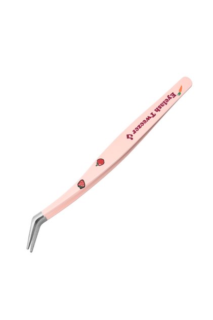A False Eyelash Tweezers Stainless Steel Anti-static Pincet Curved Strip Professional 3D Lashes Exte