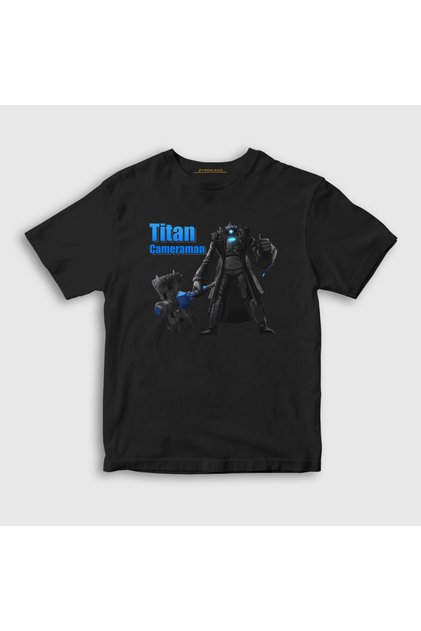 Unisex Kids Black Titan Cameraman Skibidi Toilet T-Shirt 482497Tt