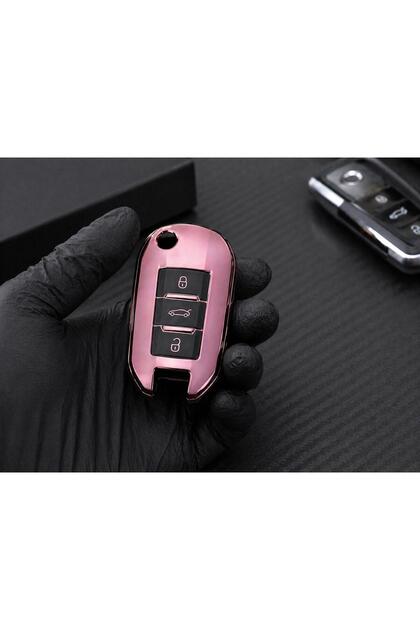 For Peugeot 301 308 208 508 2008 3008 Citroen C3 C4 Opel Nano Key Case Cover Phosphorescent Pink Black Color