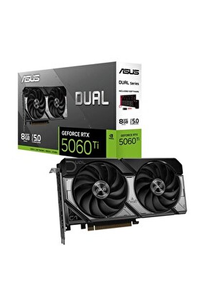 【新品未開封】ASUS DUAL GeForce RTX 5060Ti 16GB ASUS Dual GeForce RTX 5060 Ti OC 16GB GDDR7 128Bit HDMI/DP Ekran