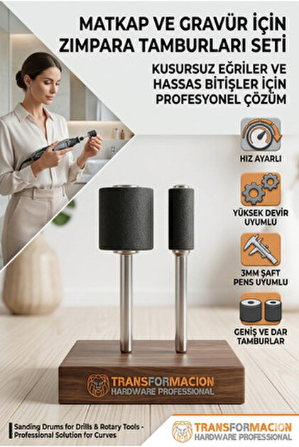 COMBAT 51 Parça Zımparalama Seti Ahşap Zımpara Seti Dremel Gravür