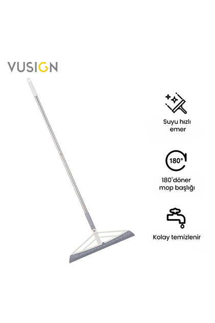 Sihirli Süpürge Silikon Başlıklı Çok Amaçlı Temizlik Çekçeği 34,5x90,5 cm Ahşap Rengi