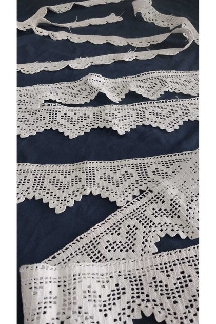 80 Centimeters Long 2 Pieces of Heart Lace 90 Centimeters Long 2 Pieces of Lace Crochet Made from Cotton Thread for Pillow