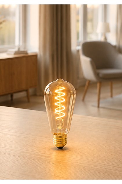 Rustik Tarz Amber Renk Ampul Led 2200K 470 Lümen