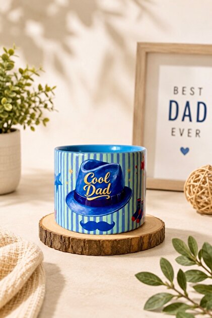 ✳︎✳︎✳︎chi-papa✳︎✳︎✳︎ DeseneBak Babaya Özel Super Dad Yazılı Kupa Bardak - Komik Tasarım