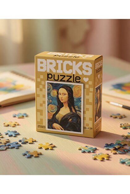 ZUMRANKA Bricks Puzzle 100 Parça Eğitici Mini Puzzle - 10x15 cm