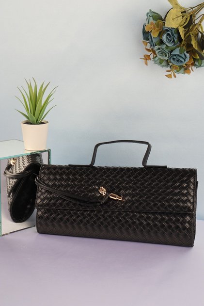 Elysara Eb0427 | Stylish Portfolio Bag with Knitted Lock