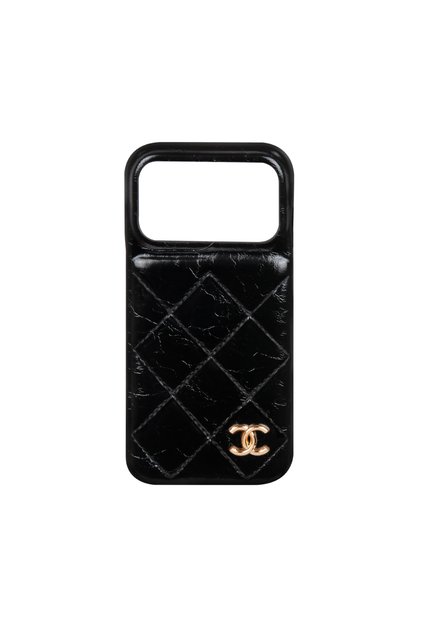 Black Leather Phone Case Dk448 iPhone 17 Promax