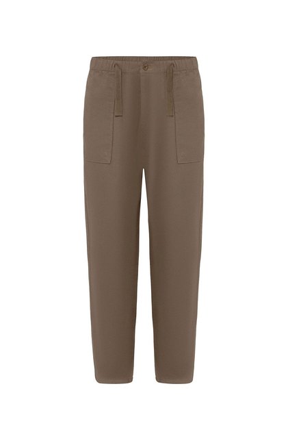 Baggy fit gabardine trousers