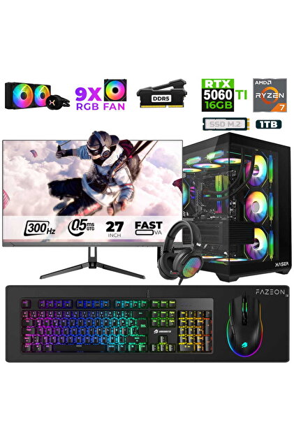 Xaser Star X550 Ryzen 7 7800X3D 32GB Ram 1TB M.2 NVMe SSD 16GB