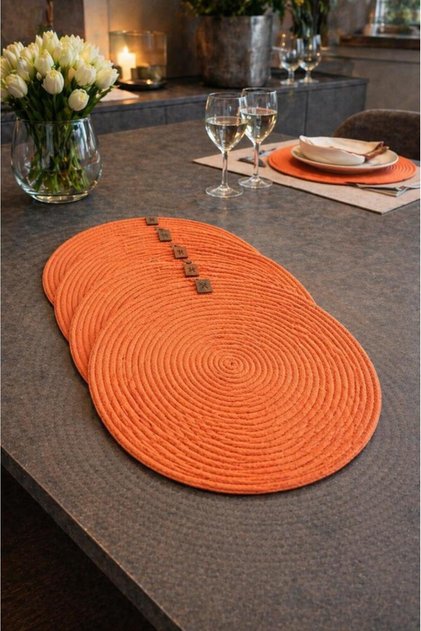 Knitted 6 Piece Supla Set Orange