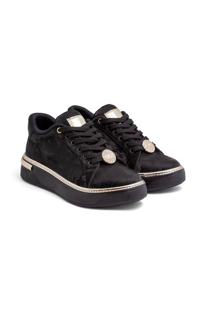 Mdl 781 Imported Fabric Stone Buckle Detailed Lace-Up Sports Shoes