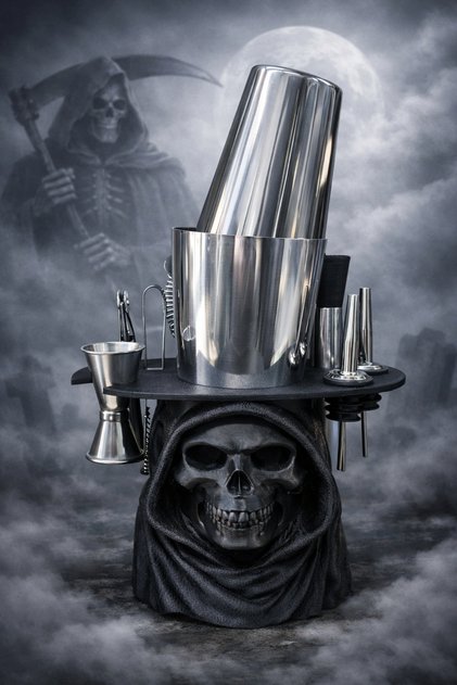 Reaper Standlı Kokteyl Hazırlama Seti Boston Shaker 700 Ml - REAPER