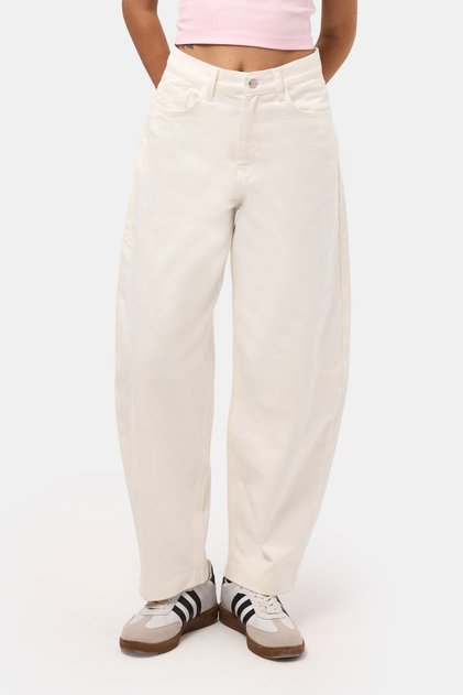 Women's Off-White 7S6-101 High Rise Tapered Leg Fit Denim Jean