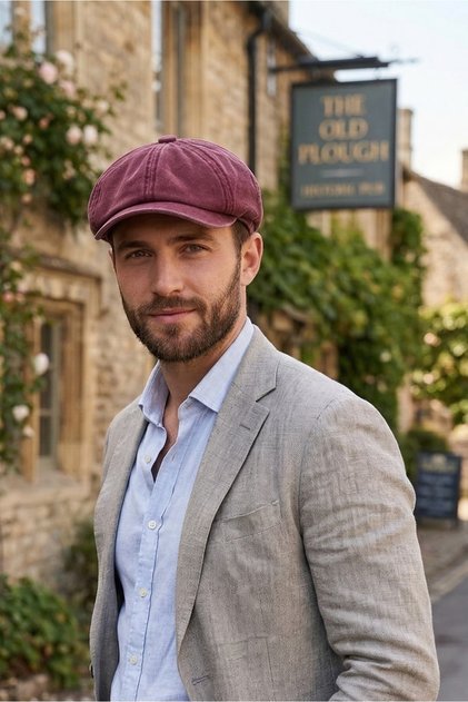 Unisex Retro Washed Cotton Newsboy Cap Hat