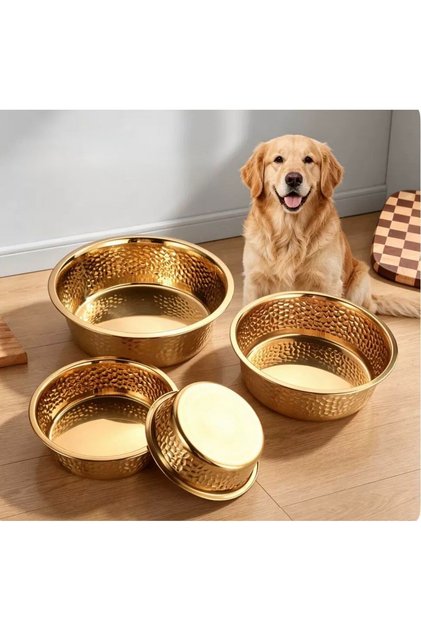 Bakır 14 cm Kedi ve Köpek Mama ve Kabı (1 adet)