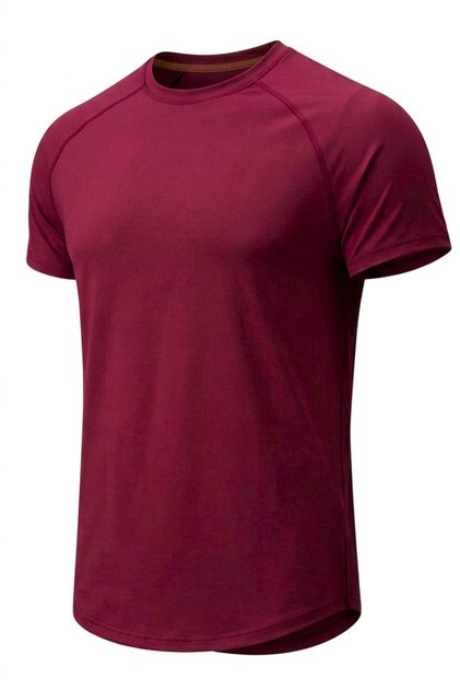 Men's Sports T-Shirt Fitness Training T-Shirt Oval Cut Lycra Single Jersey Raglan Sleeve