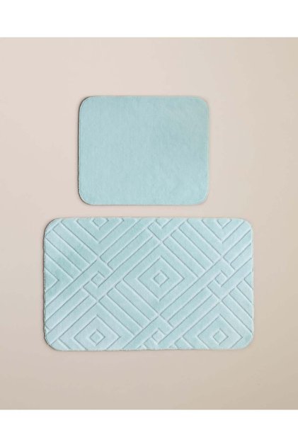 Twillow Non-Slip Base Bath Mat Set Water Green