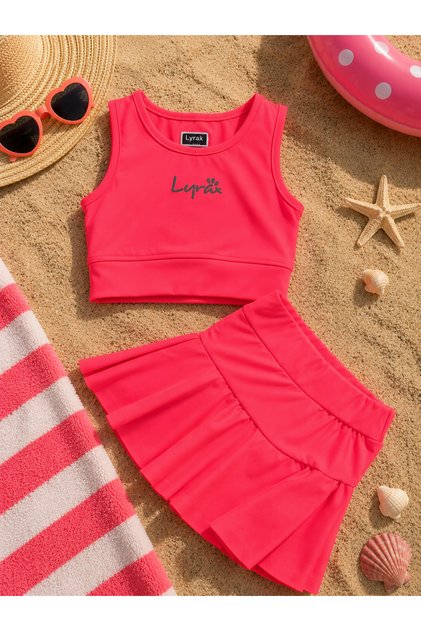Girl's Valon Skirted Sports Shorts Swimsuit
