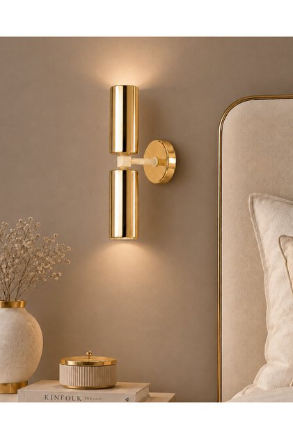 Teo 2 Duylu Decorative Coated Modern Metal Wall Sconce for Indoor Use (Daylight Led Bulbs Included...)