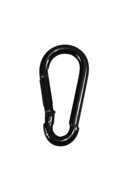 Carabiniere simple Pösamo 60x6 mm, oțel zincat negru, pachet 2 bucăți