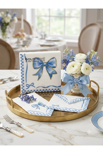 Pinterest Patterned Decorative Paper Napkins 33X33 cm - Pack of 20 - Stylish Designs for Tables