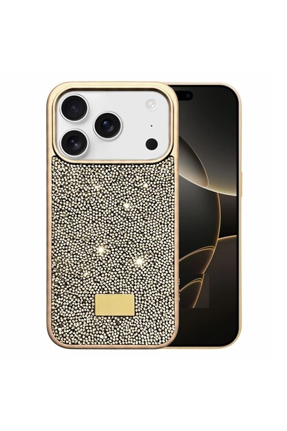 Apple iPhone 17 Pro Max Case with Silicone Edges and Shiny Lux Diamond Cover