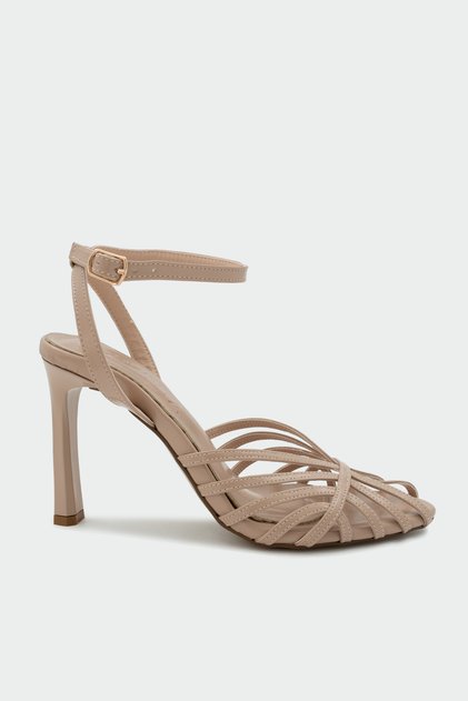 Huggy Cage Cut Women's Leather Heeled Shoes
