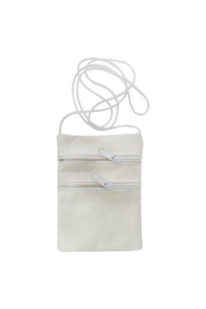 Neck Strap Money Pouch, Double Compartment, White Color, 4 Pieces, Money Wallet, for Hajj and Umrah
