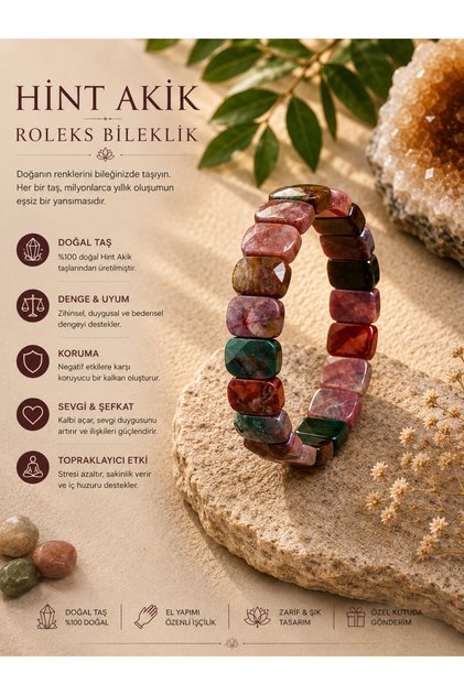 Certified Indian Agate Rolex Bracelet